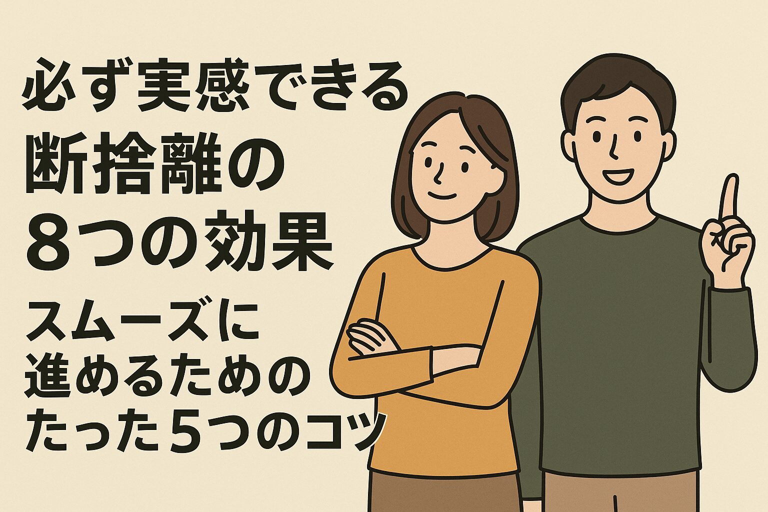 初心者必読】断捨離の8つの効果とスムーズに進めるための5つのコツ