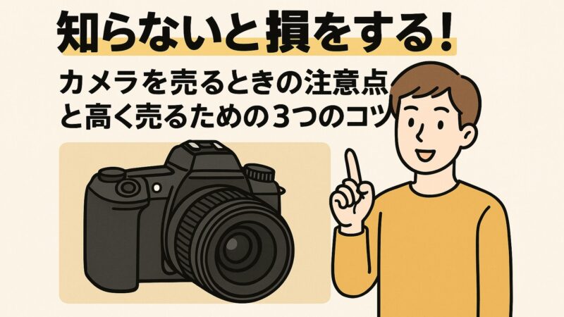 【知らないと損!】カメラを売るときの注意点と高く売るコツ3選