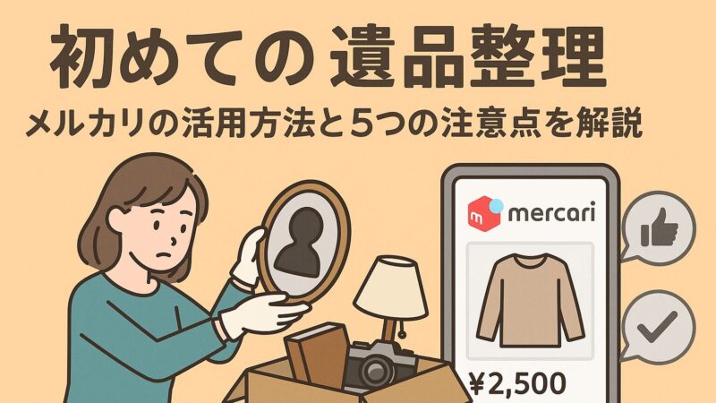 初めての遺品整理|メルカリの活用方法と5つの注意点を解説