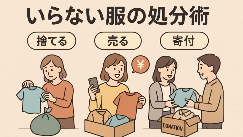 【いらない服の処分術】捨てる・売る・寄付の全選択肢を徹底解説!